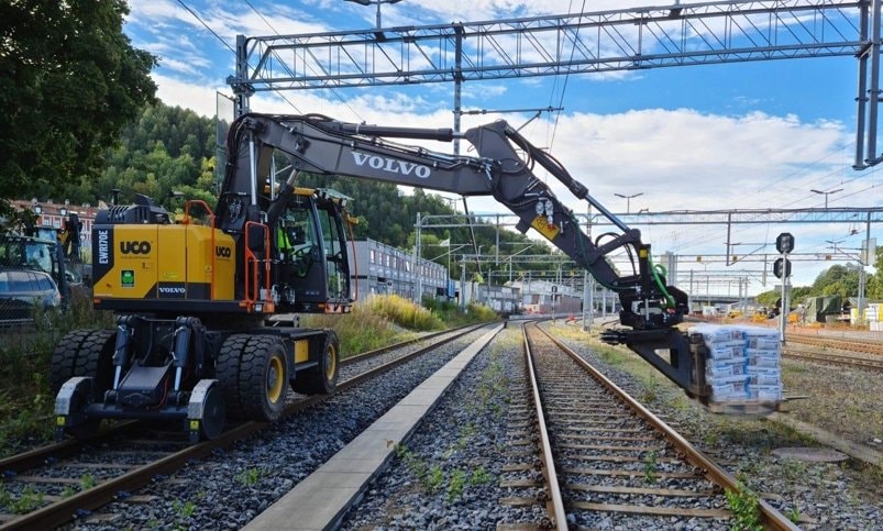UCO leverer Norges første Volvo EW170E High Rail til Baneservice